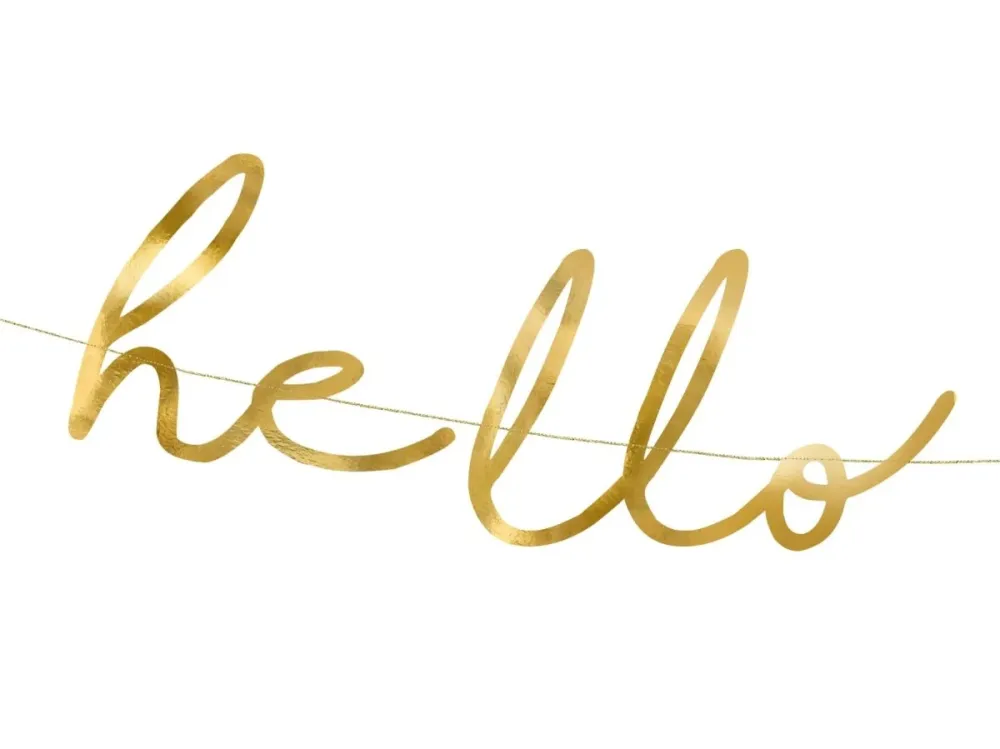 Syntymä seppele Hello Baby Gold 70cm