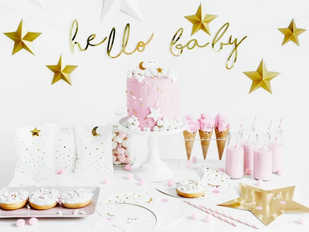 Syntymä seppele Hello Baby Gold 70cm