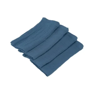 Tummansininen puuvilla lautasliinat 40cm 4kpl