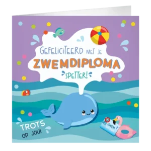 Uinti diplomi onnittelukortti 23cm