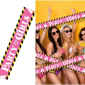 Vaaleanpunainen sulkunauha Party Girls 6m