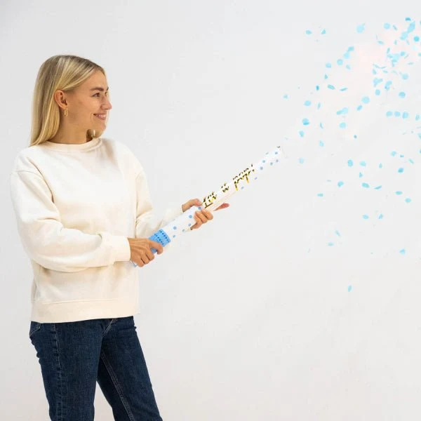 Vaaleansininen konfettitykki 60cm