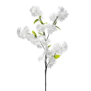 Valkoinen tekokukka kirsikankukka 97cm