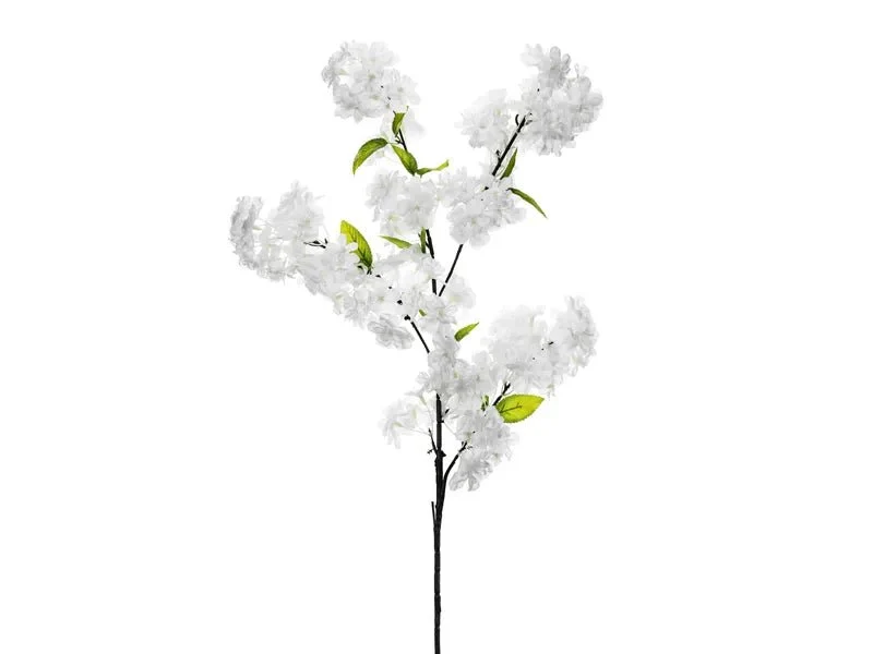Valkoinen tekokukka kirsikankukka 97cm