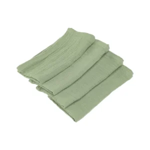 Vihreä puuvilla lautasliinat 40cm 4kpl