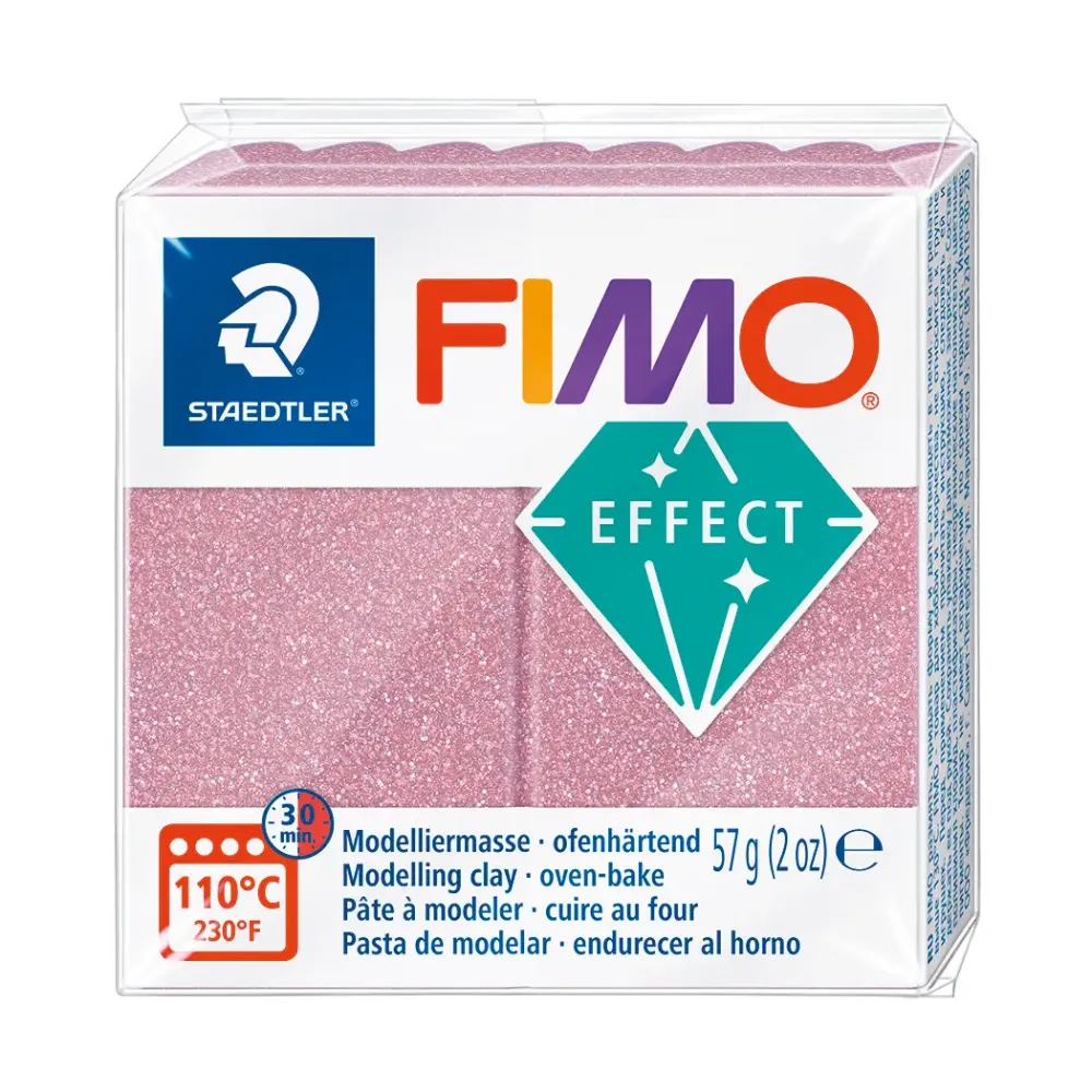 Fimomassa - Effect Glitter Ruusukulta