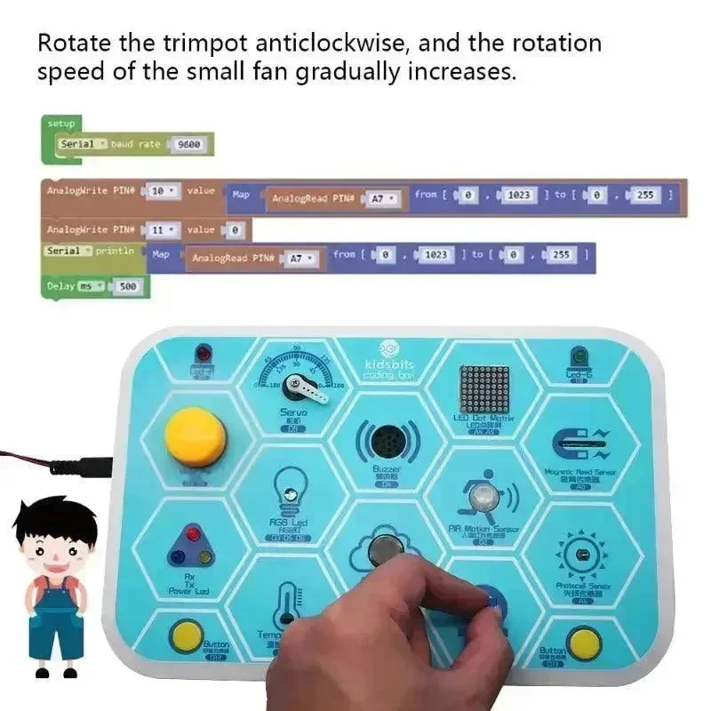 KeyeStudio Kidsbits Maker Coding Box V1.0 Aloituspakkaus Arduino STEM 7+