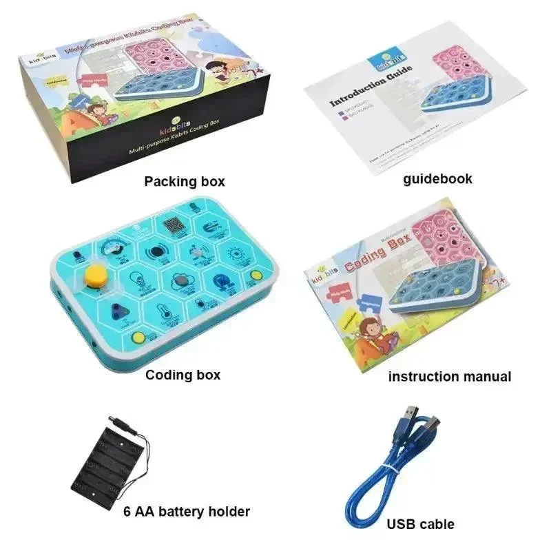 KeyeStudio Kidsbits Maker Coding Box V1.0 Aloituspakkaus Arduino STEM 7+