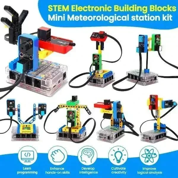 KeyeStudio Kidsbits STEM Elektroninen Mini Meteorologinen asema -sarja ESP32