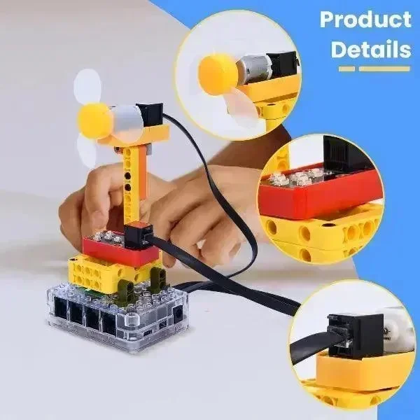 KeyeStudio Kidsbits STEM elektroniset rakennuspalikat älykäs tuuletinpaketti Arduino