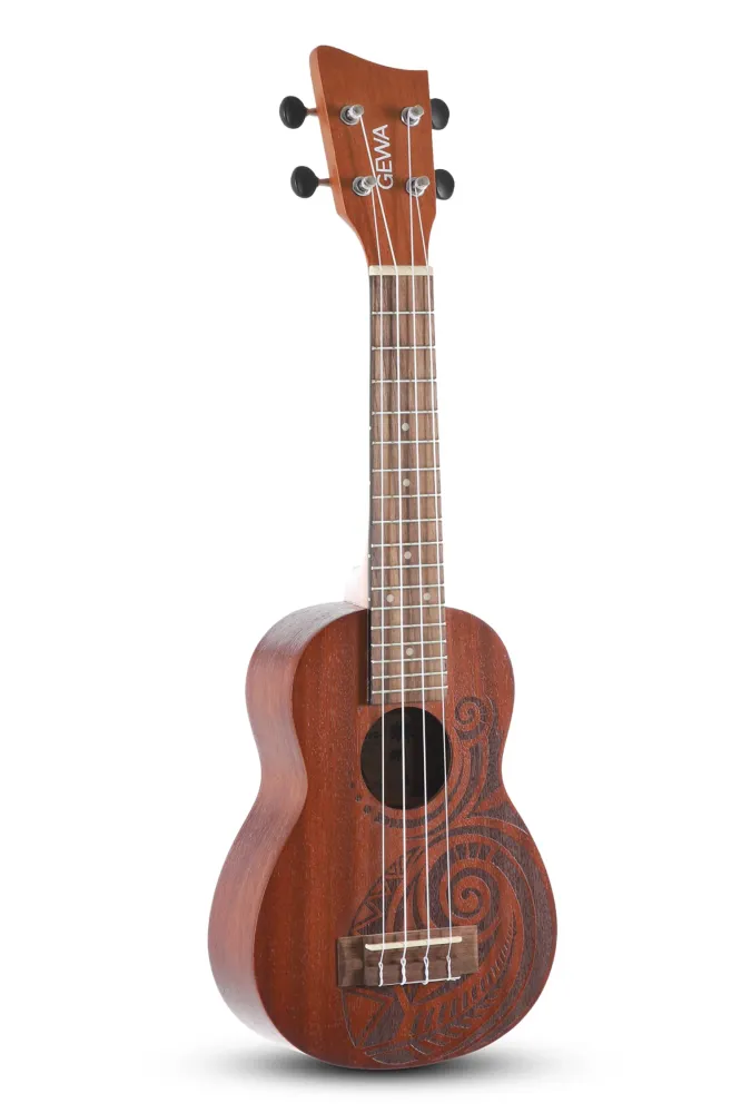 GEWA Soprano ukulele Manoa Tattoo - Soprano (Maori Design)