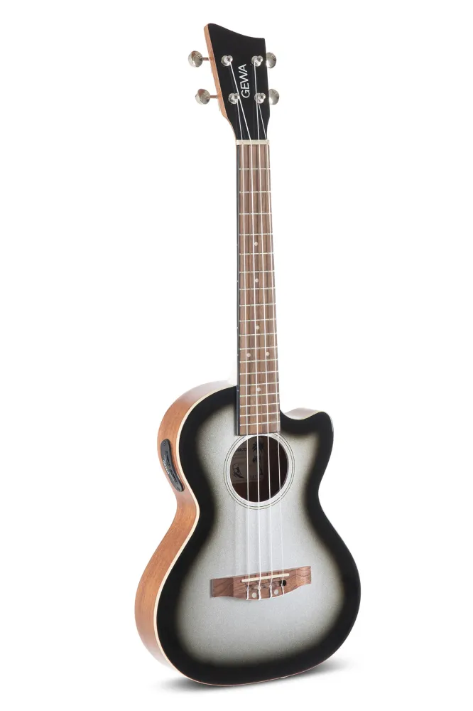 GEWA Tenor E-Acoustic Ukulele Manoa Roadie - E- Tenor (Silver Shadow)