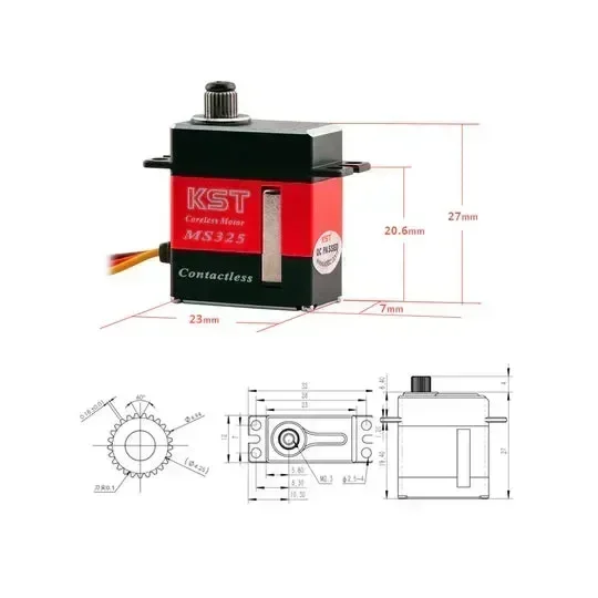 KST MS325 HV ytimetön mikrokosketukseton magneettinen anturi servolla 5,2 Kgf.cm 0,07 s