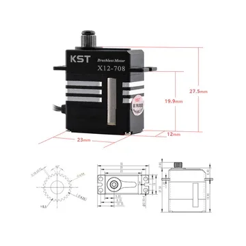 KST X12-708 harjaton mikropalvelin 9,3Kgf.cm 0,07s