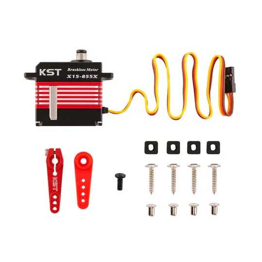 KST X15-855X HV Mini digitaalinen metallivaihteinen harjaton peräservo 15Kgf.cm 0,05s