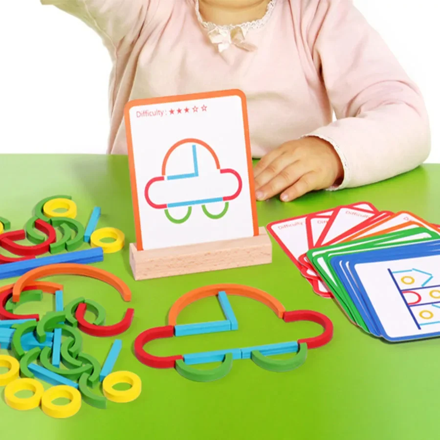 Sticks & Rings – Hoikka & luova – Puiset muodot palapeli