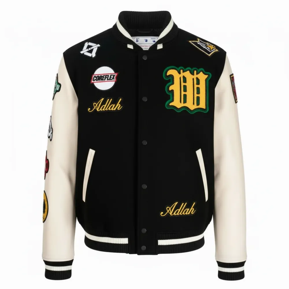 Graphics Nahkainen Varsity-takki Musta Xs