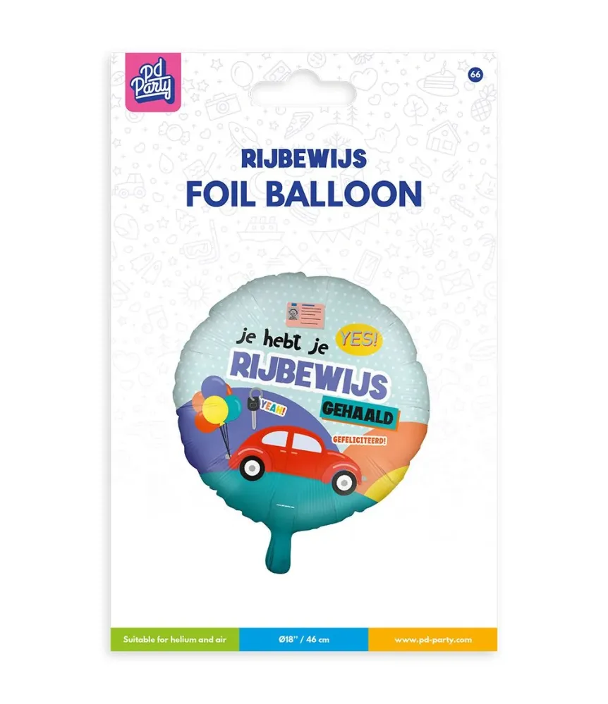 Ajokortti Helium ilmapallo Tyhjä 46cm