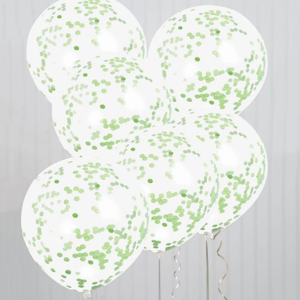 Confertti ilmapallot Lime Green 40cm 6kpl 6kpl