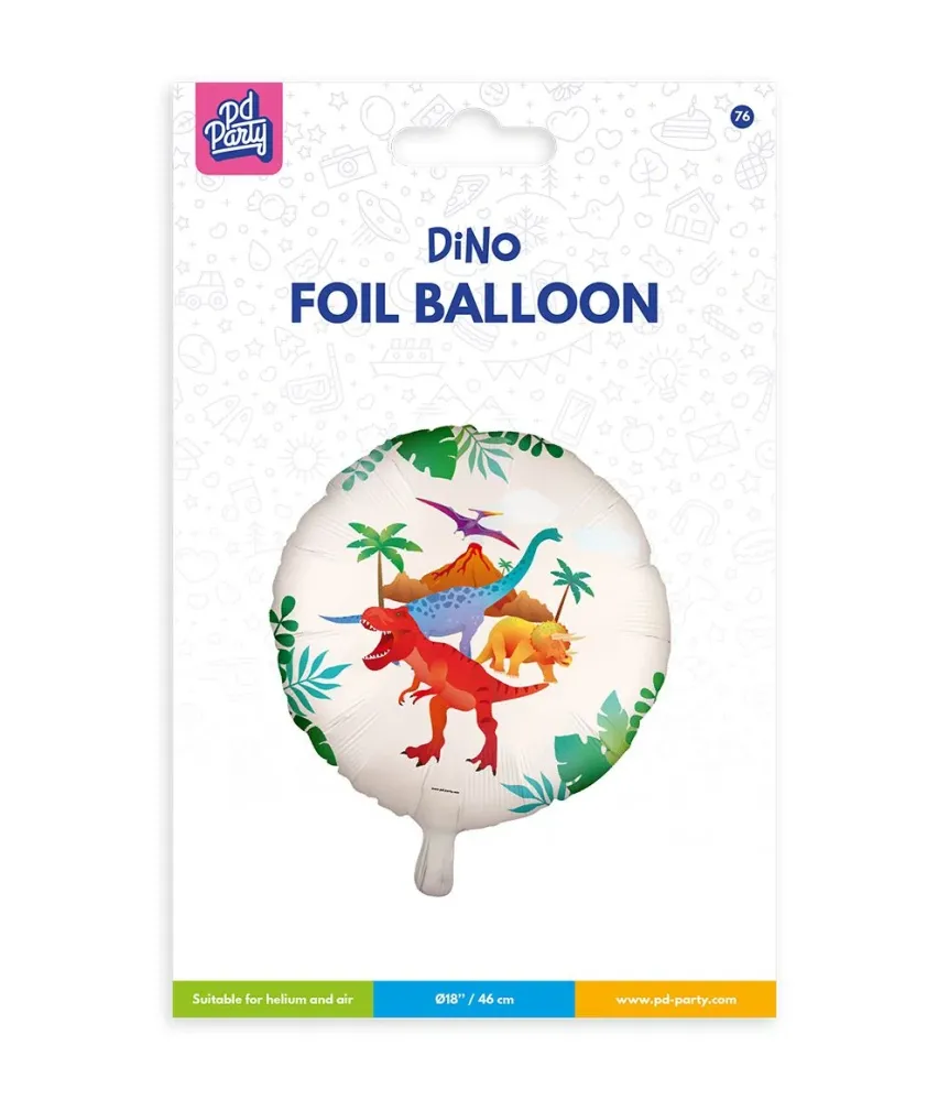 Dino helium ilmapallo tyhjä 46cm