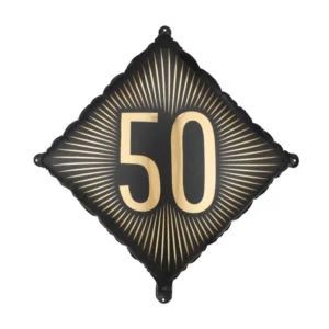 Folio helium ilmapallo 50 vuotta musta kulta 46cm tyhjä
