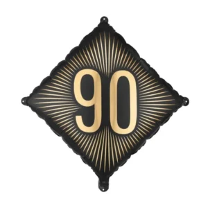 Folio Helium ilmapallot 90 vuotta musta kulta 46cm tyhjä.