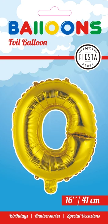 Folio ilmapallo kirjain O Gold 41cm oljen kanssa