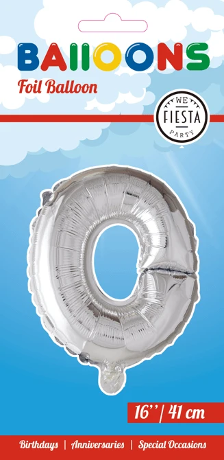 Folio ilmapallo kirjain O hopea 41cm oljen kanssa olki