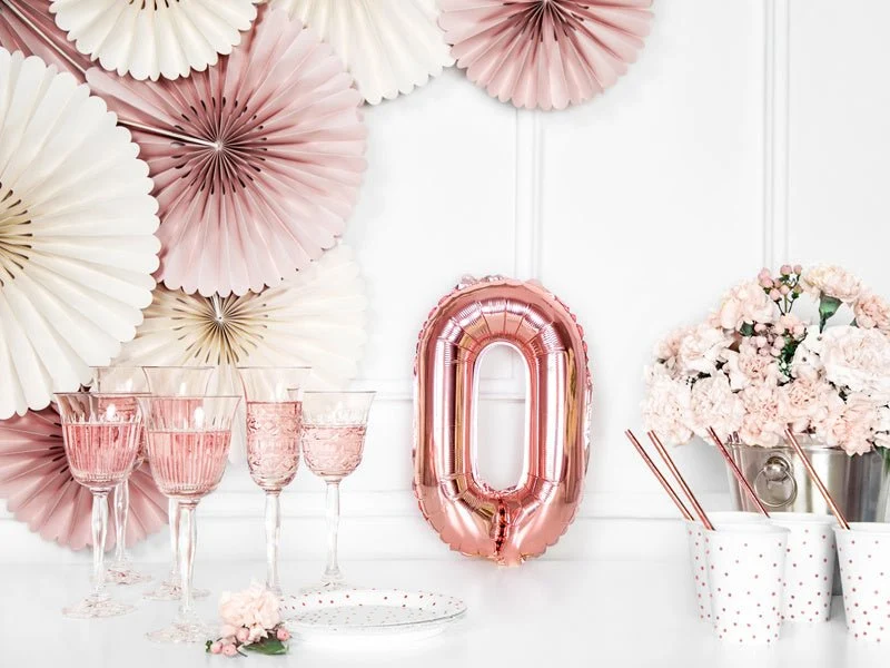 Folio ilmapallo kirjain O Rose Gold tyhjä 35cm