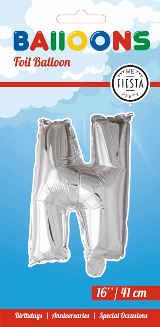 Folio ilmapallo kirje N hopea 41cm oljen kanssa Straw
