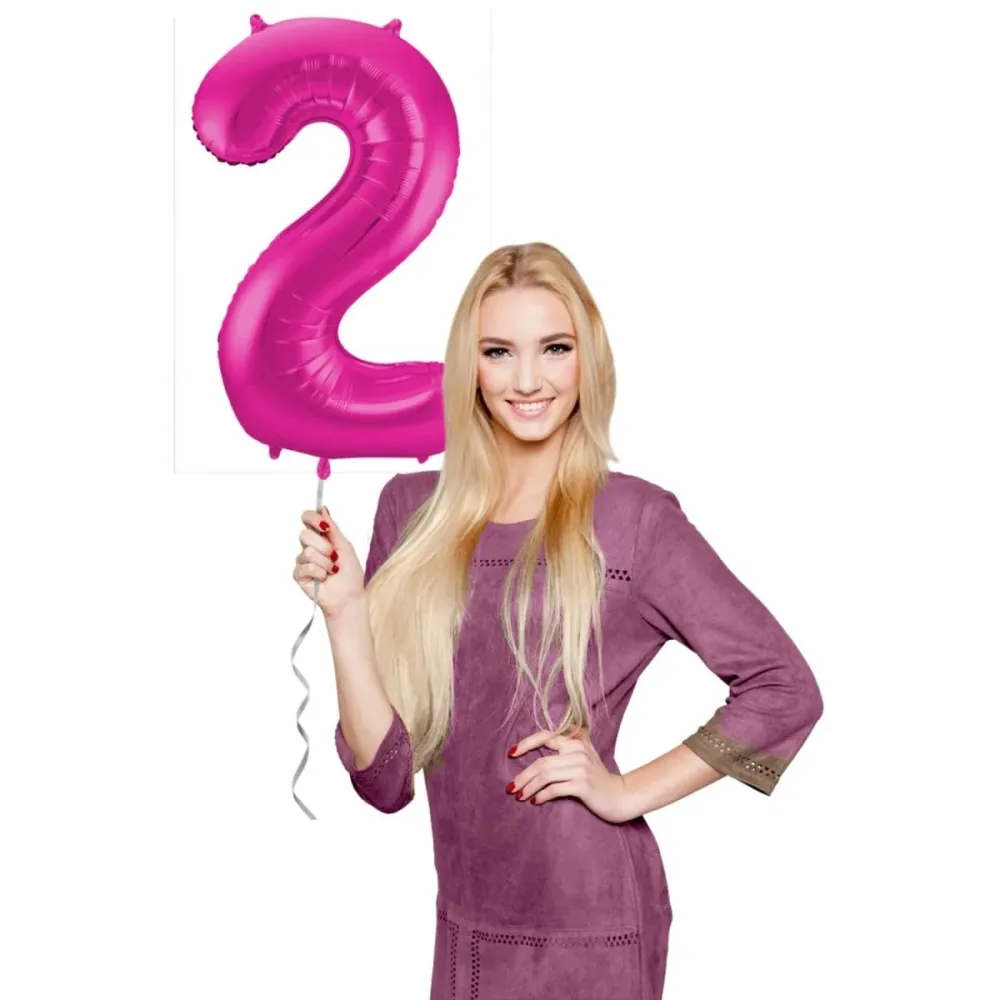 Folio ilmapallo Kuva 2 Fuksia Metallic XL 86cm tyhjä tyhjä