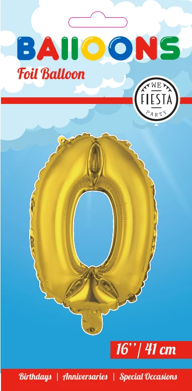 Folio ilmapallo kuva 0 Gold 41cm oljen kanssa olki