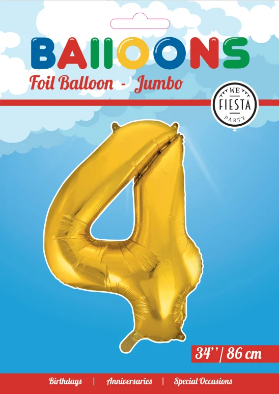Folio ilmapallo Kuva 4 Gold XL 86cm tyhjä