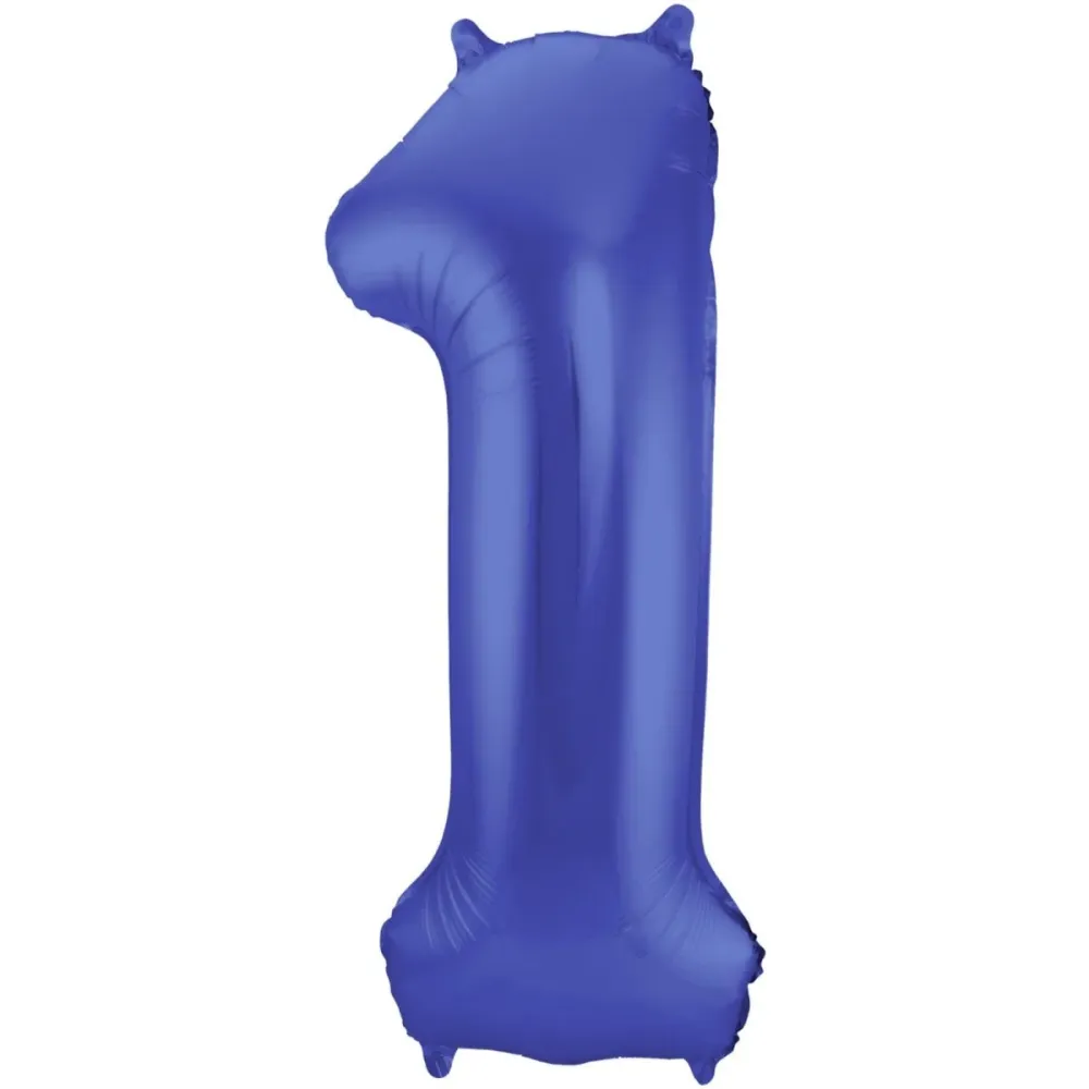 Folio ilmapallo Kuva 1 Matt Blue XL 86cm tyhjä