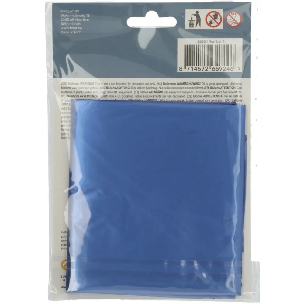 Folio ilmapallo kuva 4 Matt Blue XL 86cm tyhjä