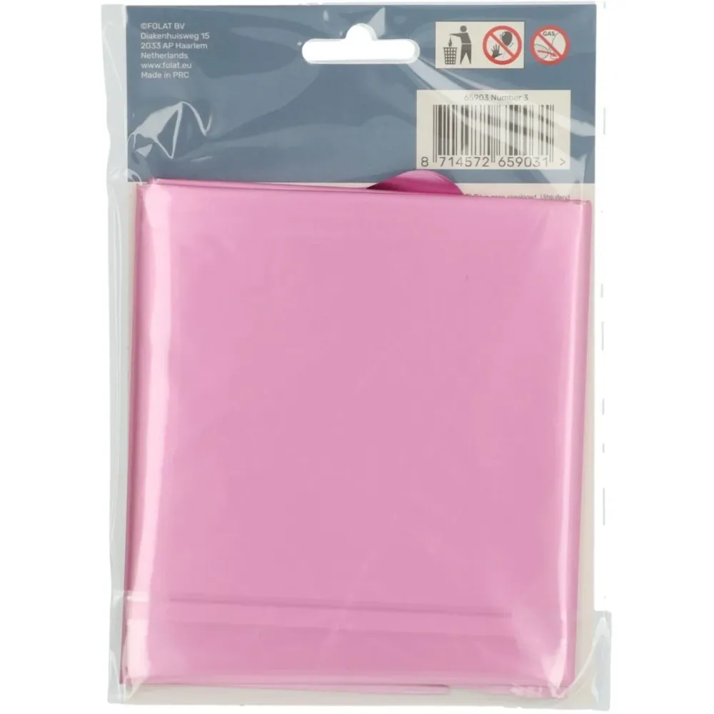 Folio ilmapallo Kuva 3 Matt Pink XL 86cm tyhjä tyhjä