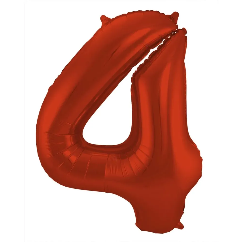 Folio ilmapallo Kuva 4 Matt Red XL 86cm tyhjä