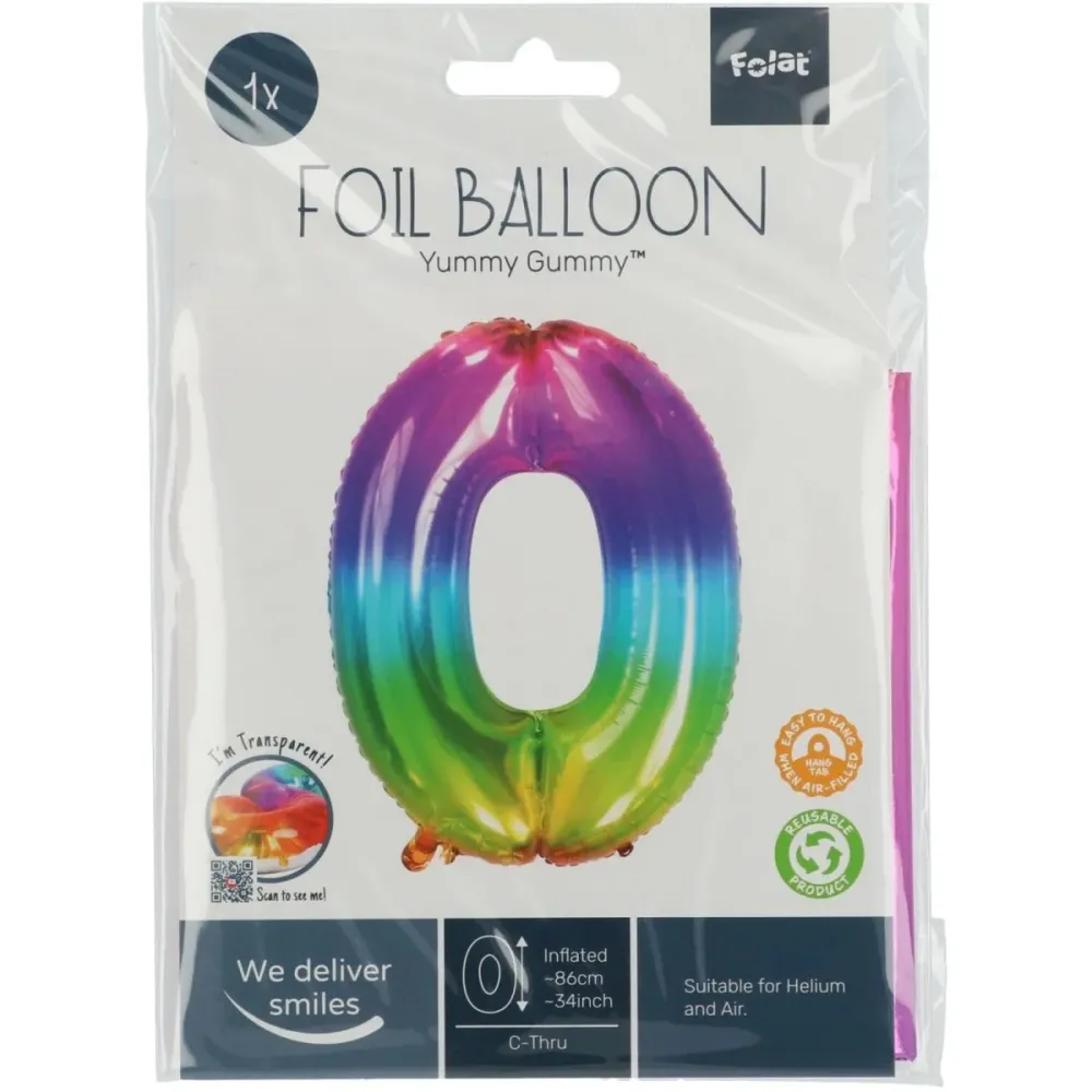 Folio ilmapallo Kuva 0 Rainbow XL 81cm tyhjä