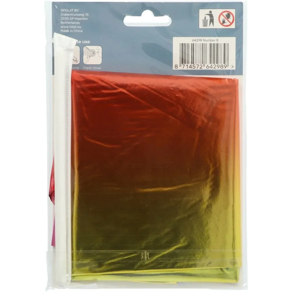Folio ilmapallo Kuva 8 Rainbow jalustalla 72cm