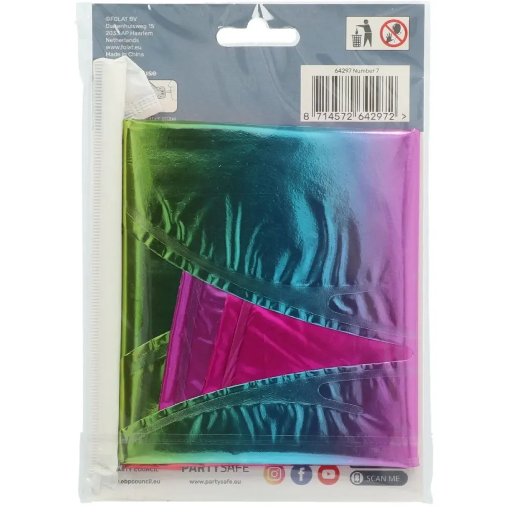 Folio ilmapallo Kuva 7 Rainbow jalustalla 72cm