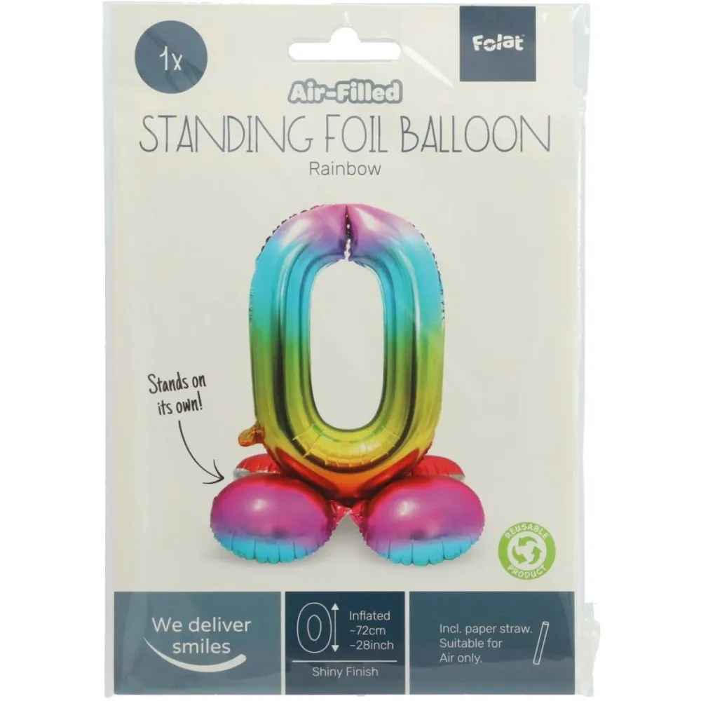 Folio ilmapallo Kuva 0 Rainbow jalustalla 72cm