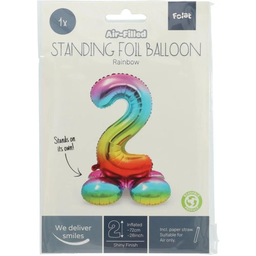 Folio ilmapallo Kuva 2 Rainbow jalustalla 72cm