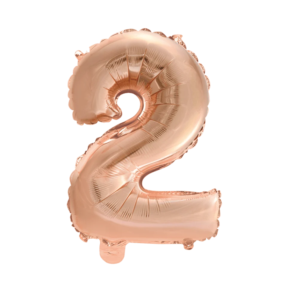 Folio ilmapallo Kuva 2 Rose Gold 41cm oljen kanssa