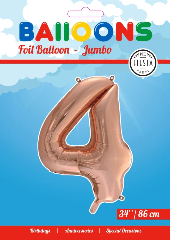 Folio ilmapallo kuva 4 Rose Gold XL 86cm tyhjä