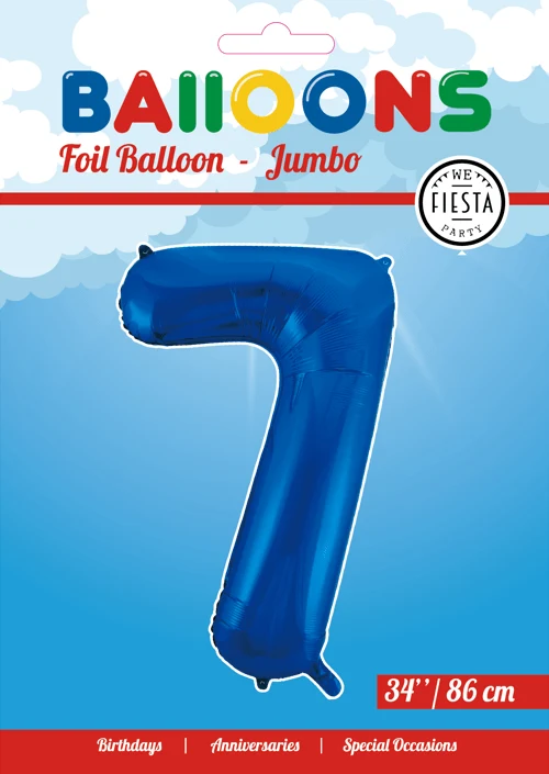 Folio ilmapallo Kuva 7 sininen XL 86cm tyhjä