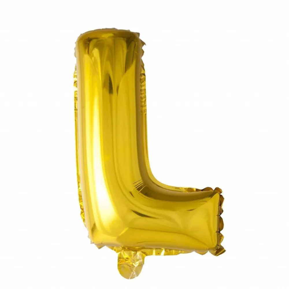 Folio ilmapallo Letter L Gold 41cm oljen kanssa