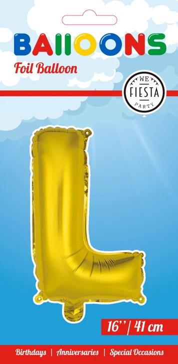 Folio ilmapallo Letter L Gold 41cm oljen kanssa