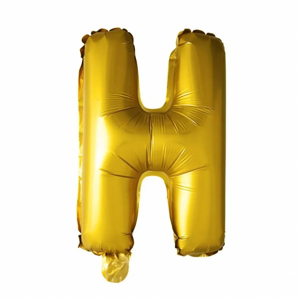Folio ilmapallo Letter H Gold 41cm oljen kanssa olki