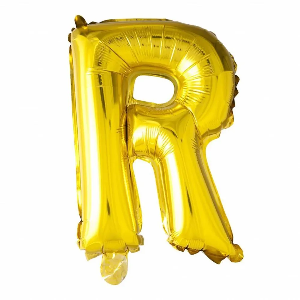 Folio ilmapallo Letter R Gold 41cm oljen kanssa olki