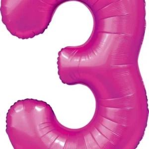 Fuksia hahmo ilmapallo 3 vuotta Kiilto 86cm